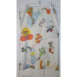 VTG Charlie Brown Pillowcase (1) Snoopy Lucy Peanuts Flying Kites Standard‎